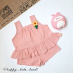 ست تاپ و شلوارک دخترانه فانتزی وارداتی کدکالا : H2207 - Image 5