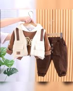 ست سه تکه هودی شلوار و ژیله پسرانه وارداتی کدکالا:H2372 - Image 2