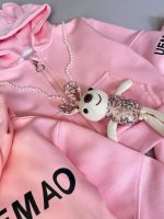 ست دخترانه سه تکه +کیف فانتزی وارداتی شیک و خاص مناسب سیسمونی کدکالا : H2388 - Image 4
