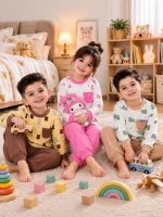 ست بلوزشلوار خانگی وارداتی پسرانه و دخترانه1تا6سال کدکالا : H2501 - Image 2